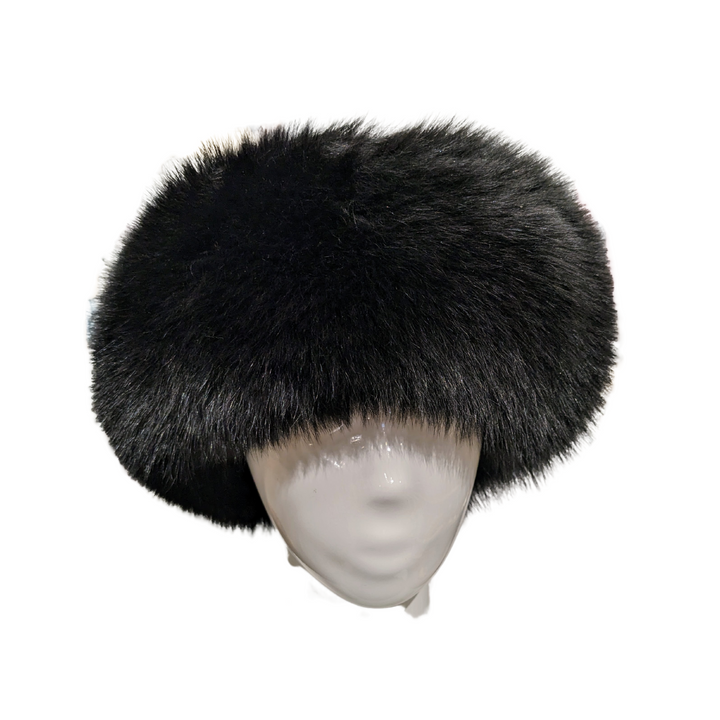 Chapeau de Fourrure, style Cloche - Renard et Castor rasé - Noir