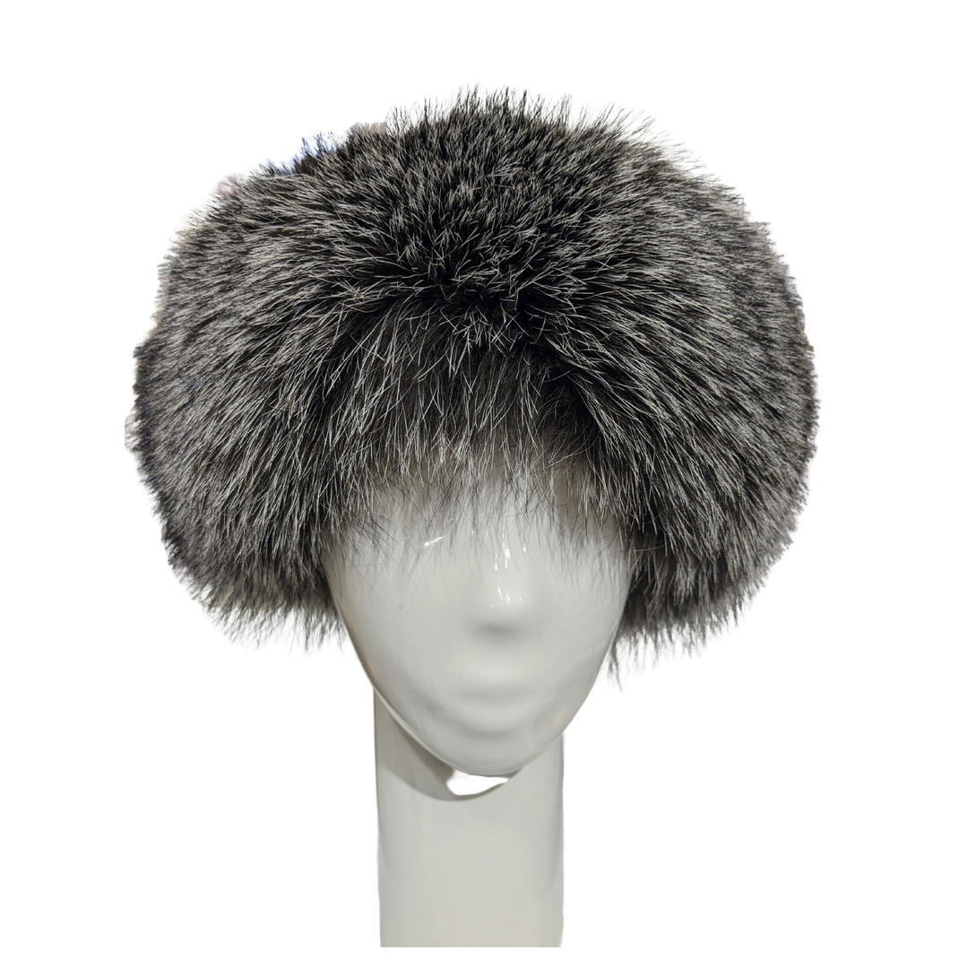 Chapeau de Fourrure, style Cloche - Renard et castor rasé - Indigo