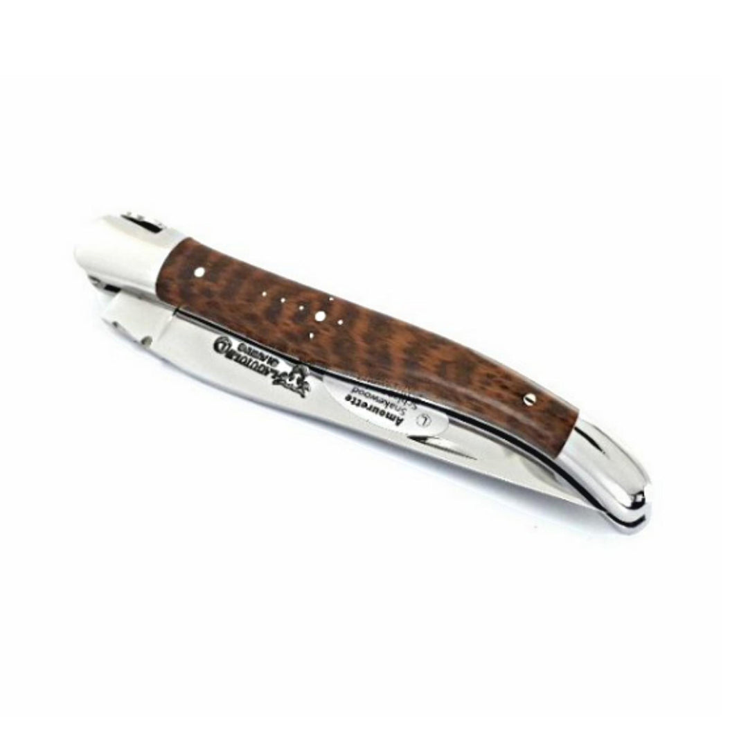 Couteau Laguiole en amourette fermé vue en diago