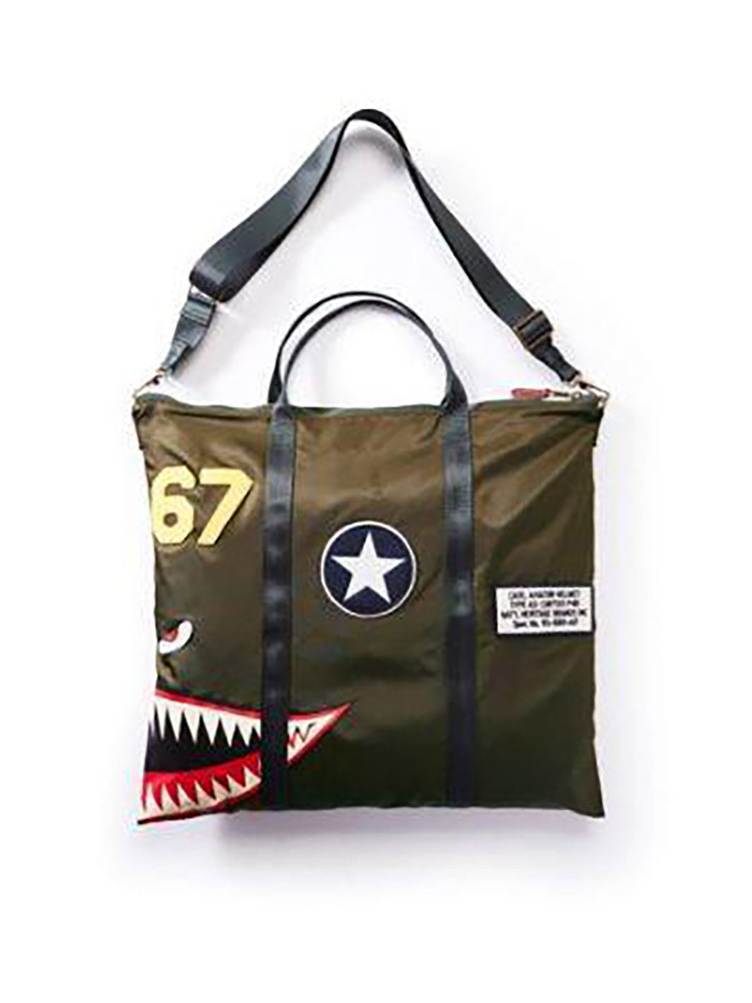 Sac Helmet bag Curstiss P-40 kaki avec poignée