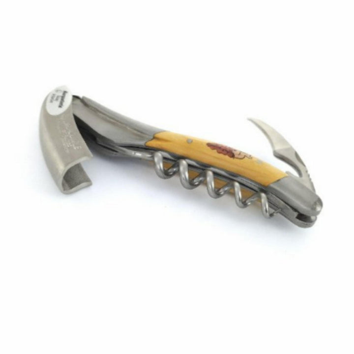Sommelier Laguiole marqueterie raison vue en diagonale ouvert