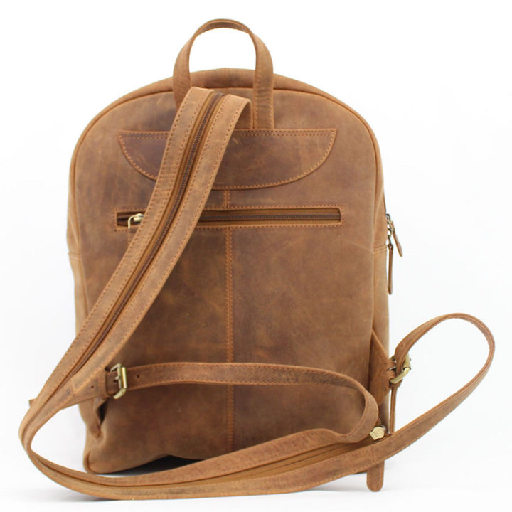 Sac à dos Canadian Leather en cuir de bison vu de derrière