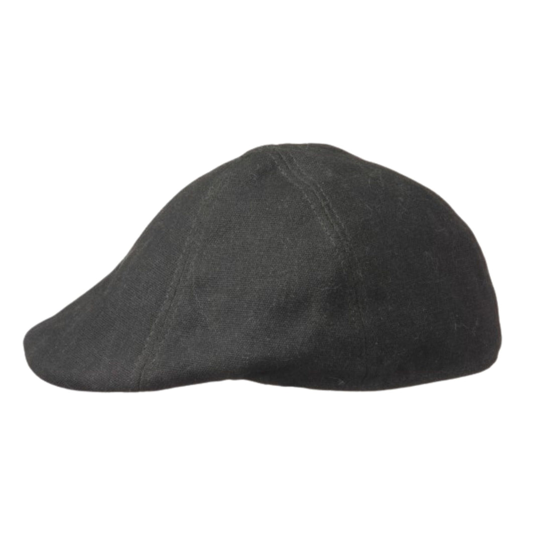 Casquette en coton ciré Crown cap vue de côté grise foncée