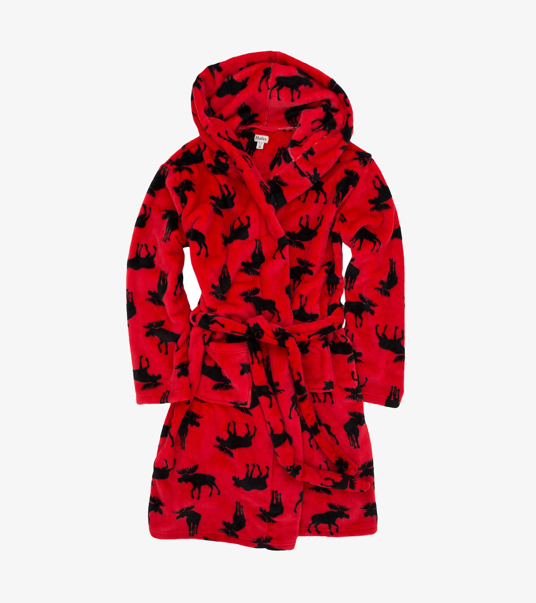 Red moose children's robe