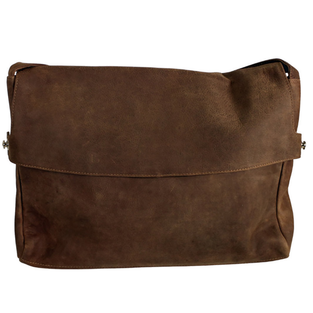 Sac messager tout en cuir de bison