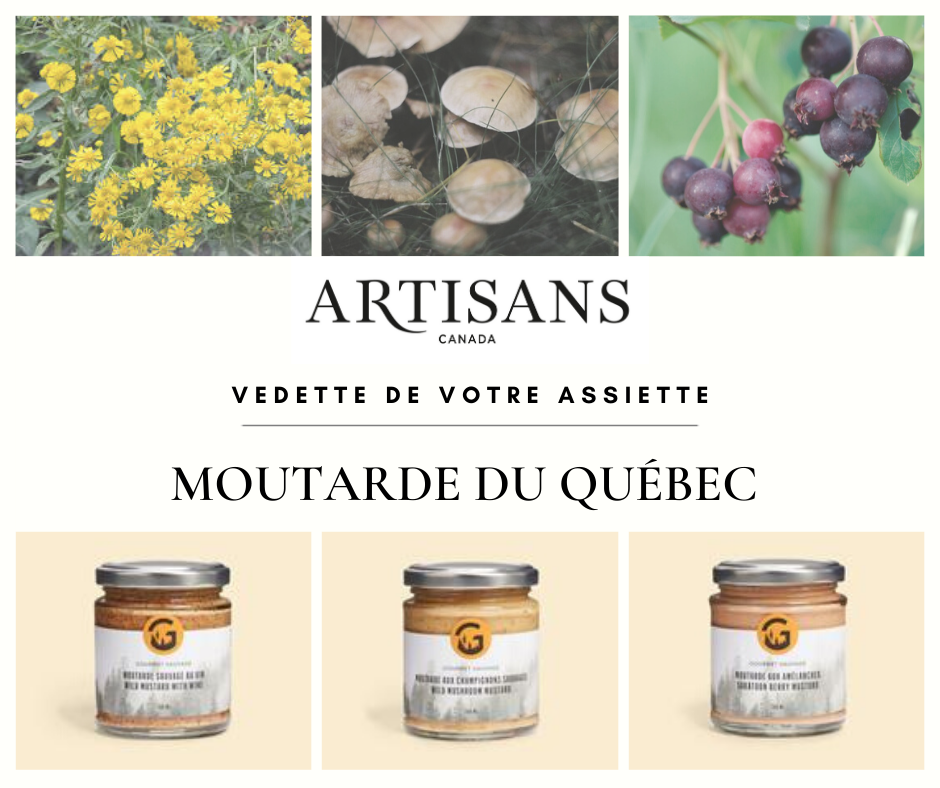 Vedette de votre assiette - Moutarde du Québec - Le trio de moutardes