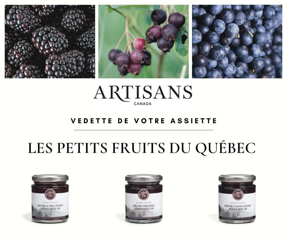 Vedette de votre assiette - Les petits fruits du Québec - Le trio de confitures
