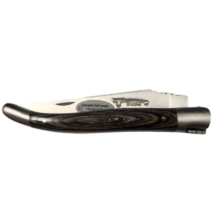 Couteau de poche Laguiole en Aubrac 12 cm Pakkawood Gris