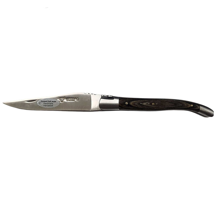 Couteau de poche Laguiole en Aubrac 12 cm Pakkawood Gris
