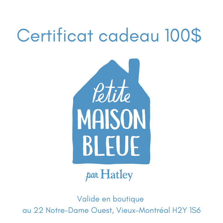 $100 Gift Certificate - at Little Blue House Montreal