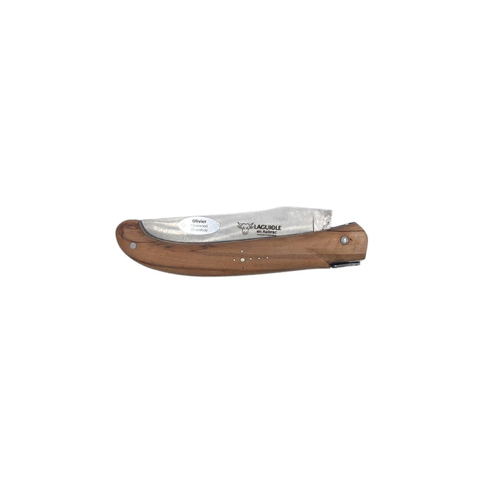 Couteau Le Laguiole Trappeur manche en bois d'olivier 14 cm