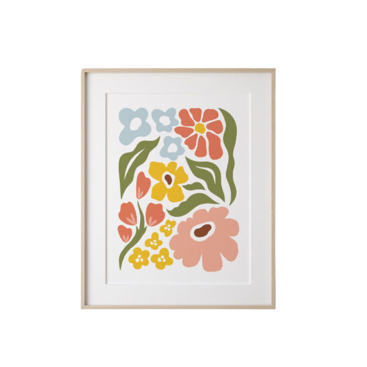 Affiche avec fleurs colorées par Mimosa Design