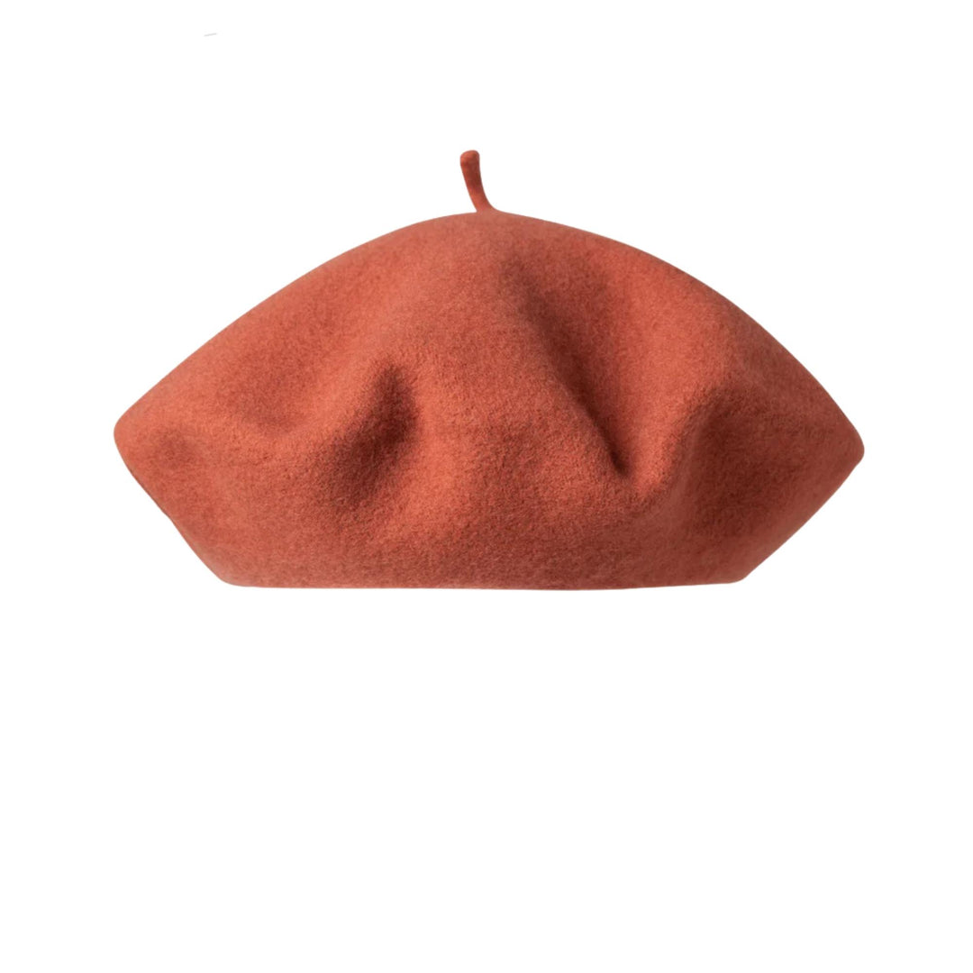 Béret orange par Milo & dexter vu de devant