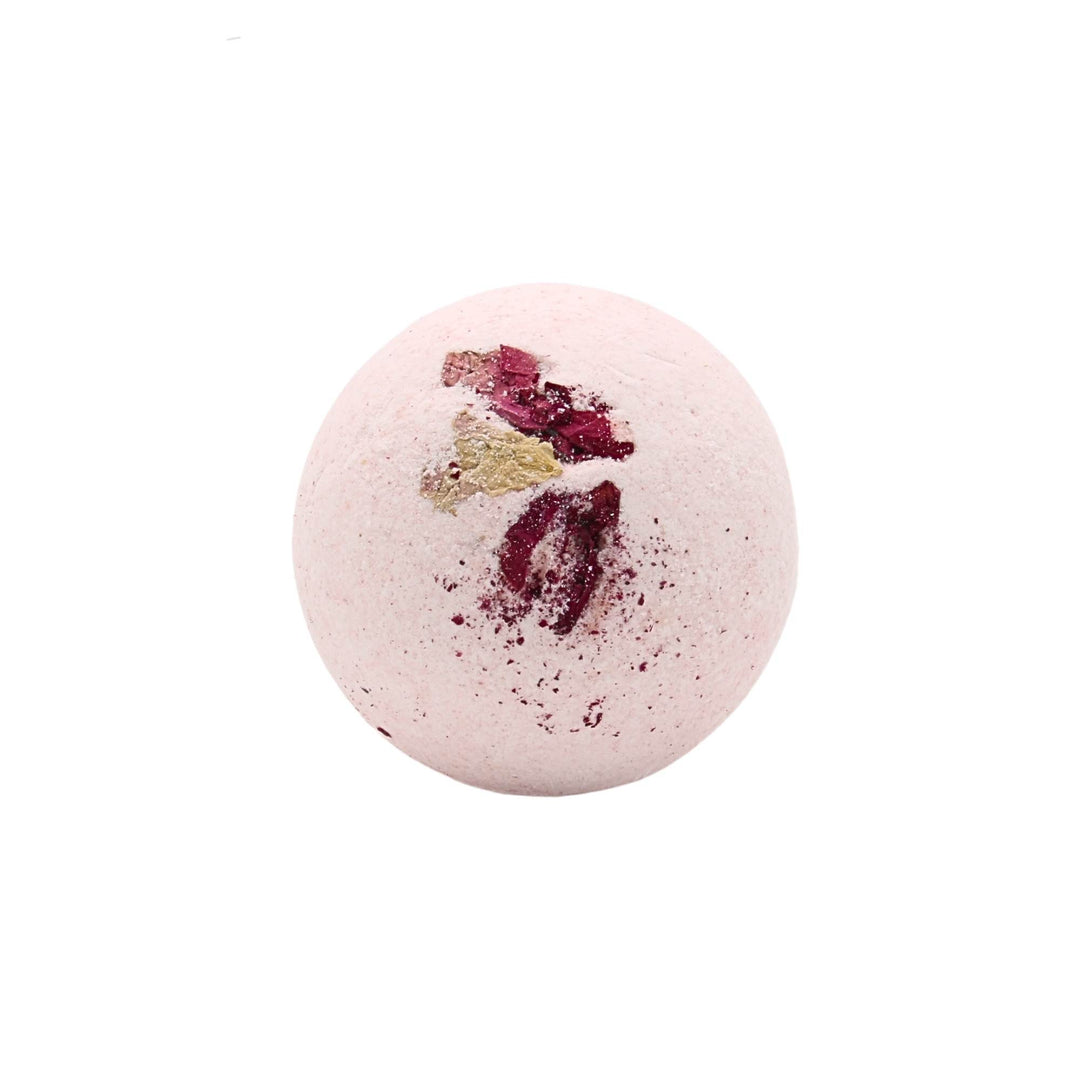 Bombe de bain rose par Dahlia vue de devant