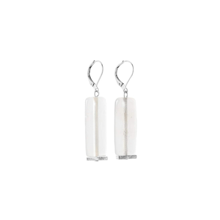 Boucles d'oreilles rectangulaires transparentes par Anne-Marie Cagnon