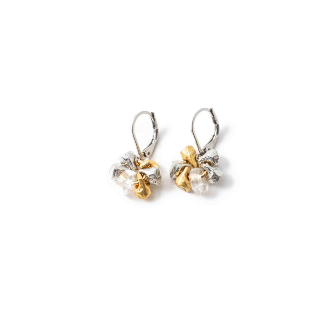 Boucles d'oreilles marchaux dorées et argentées par Anne-marie Chagnon