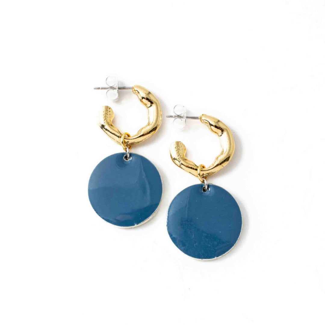 Boucles d'oreilles Valentin bleues azur par Anne-Marie Chagnon