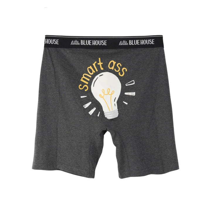 Boxer pour homme smart ass gris par Petite maison bleue par Hatley vu de derrière