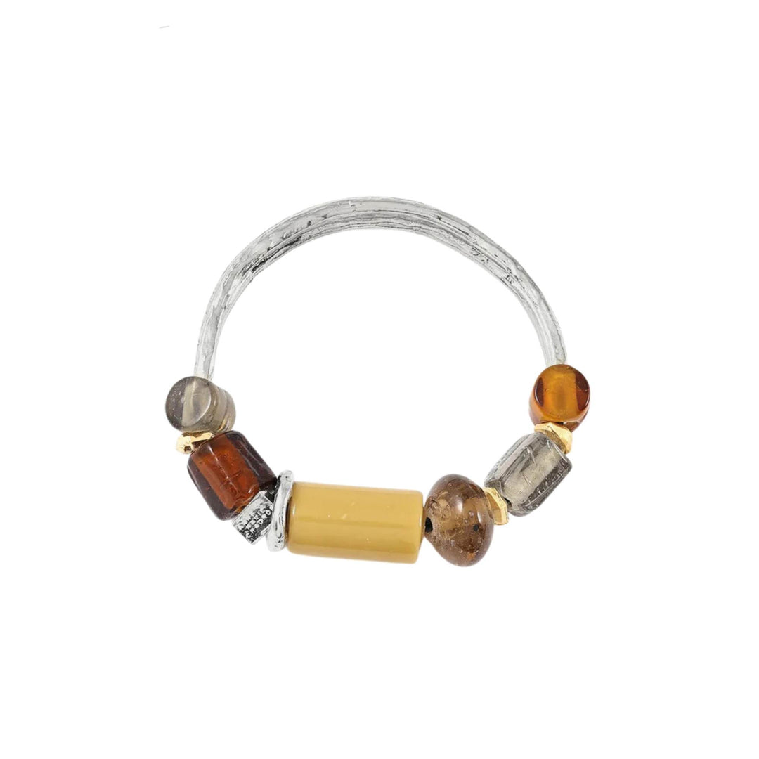 Bracelet en étain avec pièces brunes Eronix par Anne-Marie Chagnon