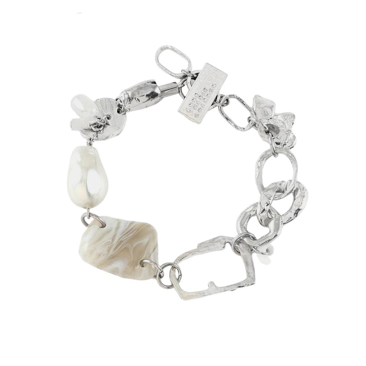 Bracelet en étain avec verre par Anne-Marie Chagnon