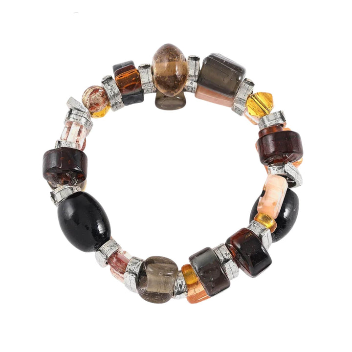 Bracelet en verre et étain Pedras couleur napolitaine par Anne-Marie Chagnon vu de desus