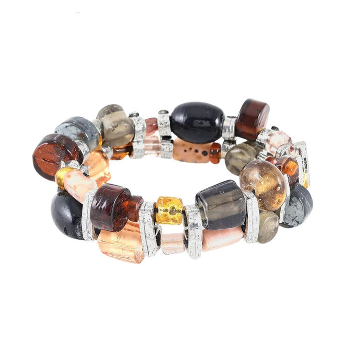 Bracelet en verre et étain Pedras couleur napolitaine par Anne-Marie Chagnon