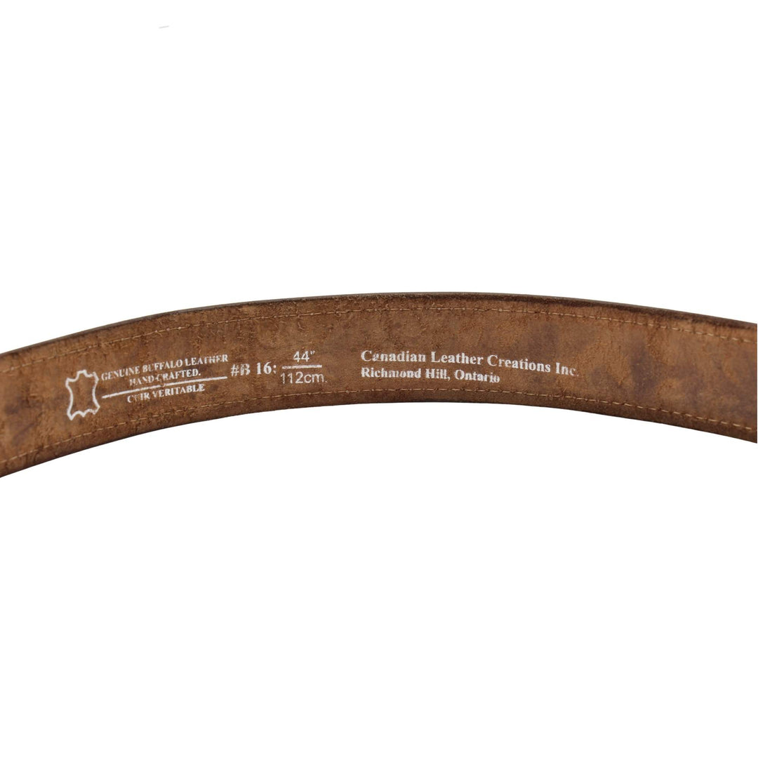 Intérieur de la Ceinture brune en cuir de buffle par Canadian Leather
