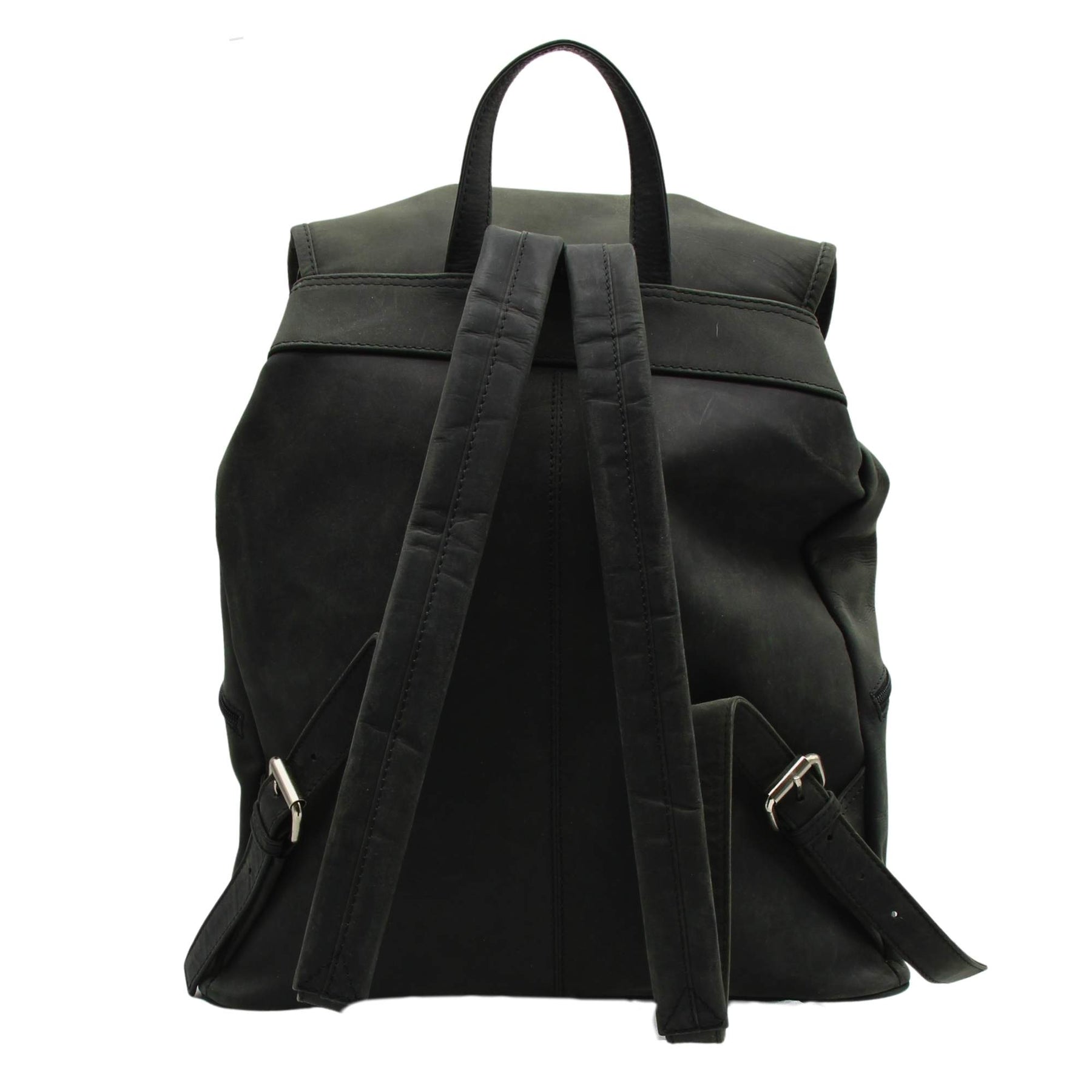 Buffalo Leather Backpack with Compartments
