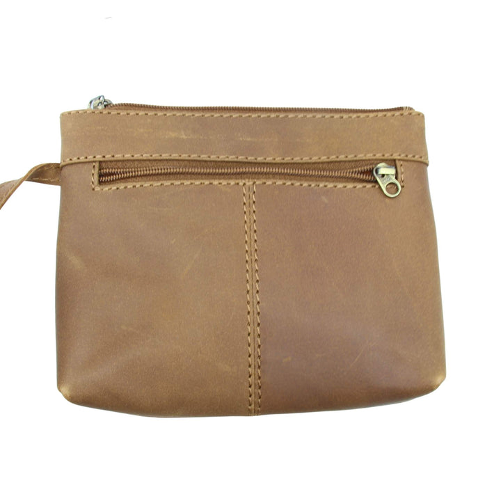 Porte-monnaie du sac en cuir de buffle avec porte-monnaie intégré par Canadian Leather vu de devant