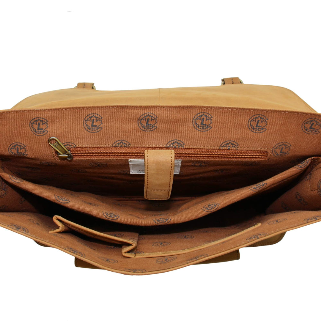 2e Compartiment du Sac rectangulaire en cuir de buffle par Canadian Leather 