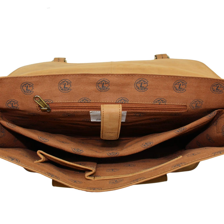 2e Compartiment du Sac rectangulaire en cuir de buffle par Canadian Leather 