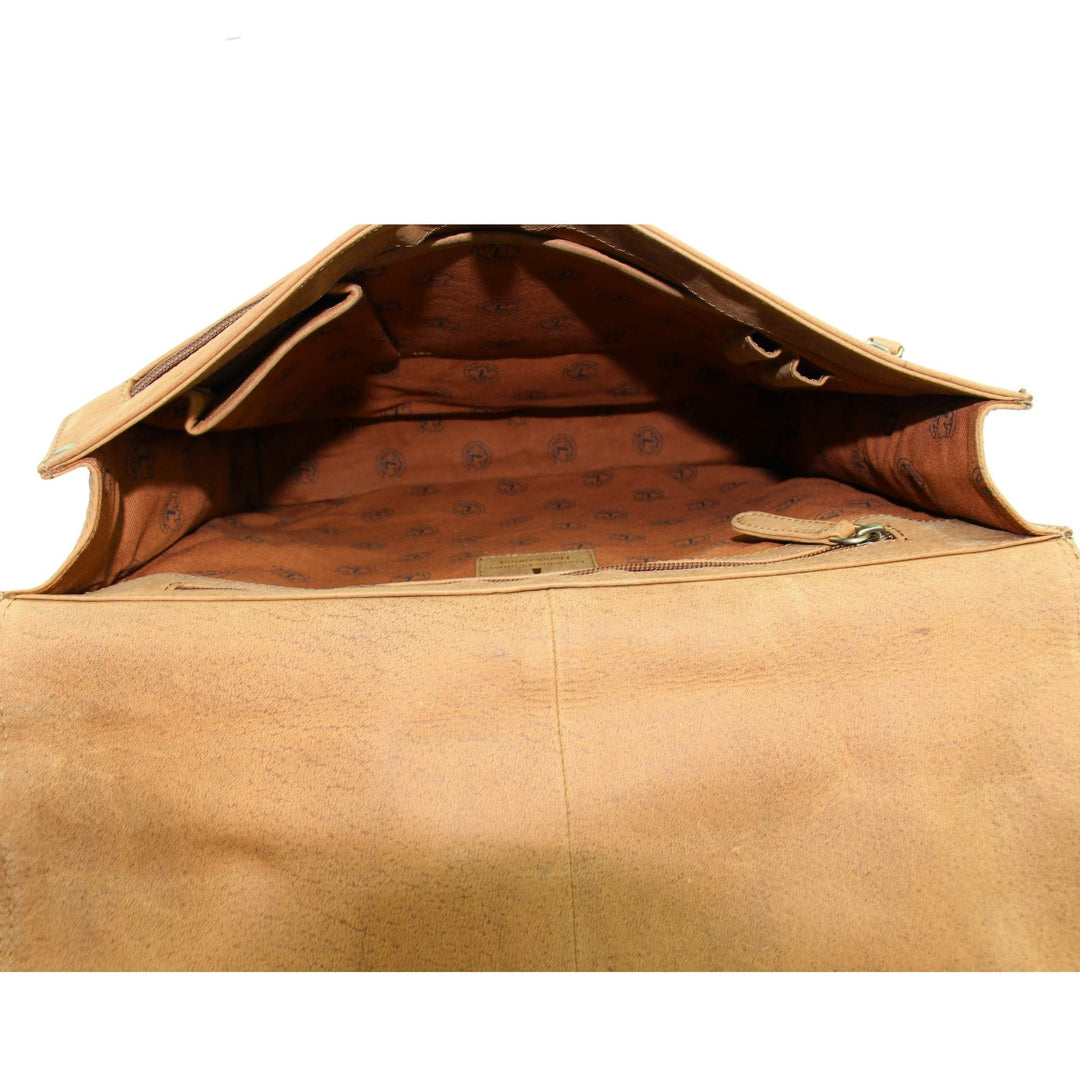 Intérieur du Sac rectangulaire minimaliste en cuir de bison par Canadian Leather