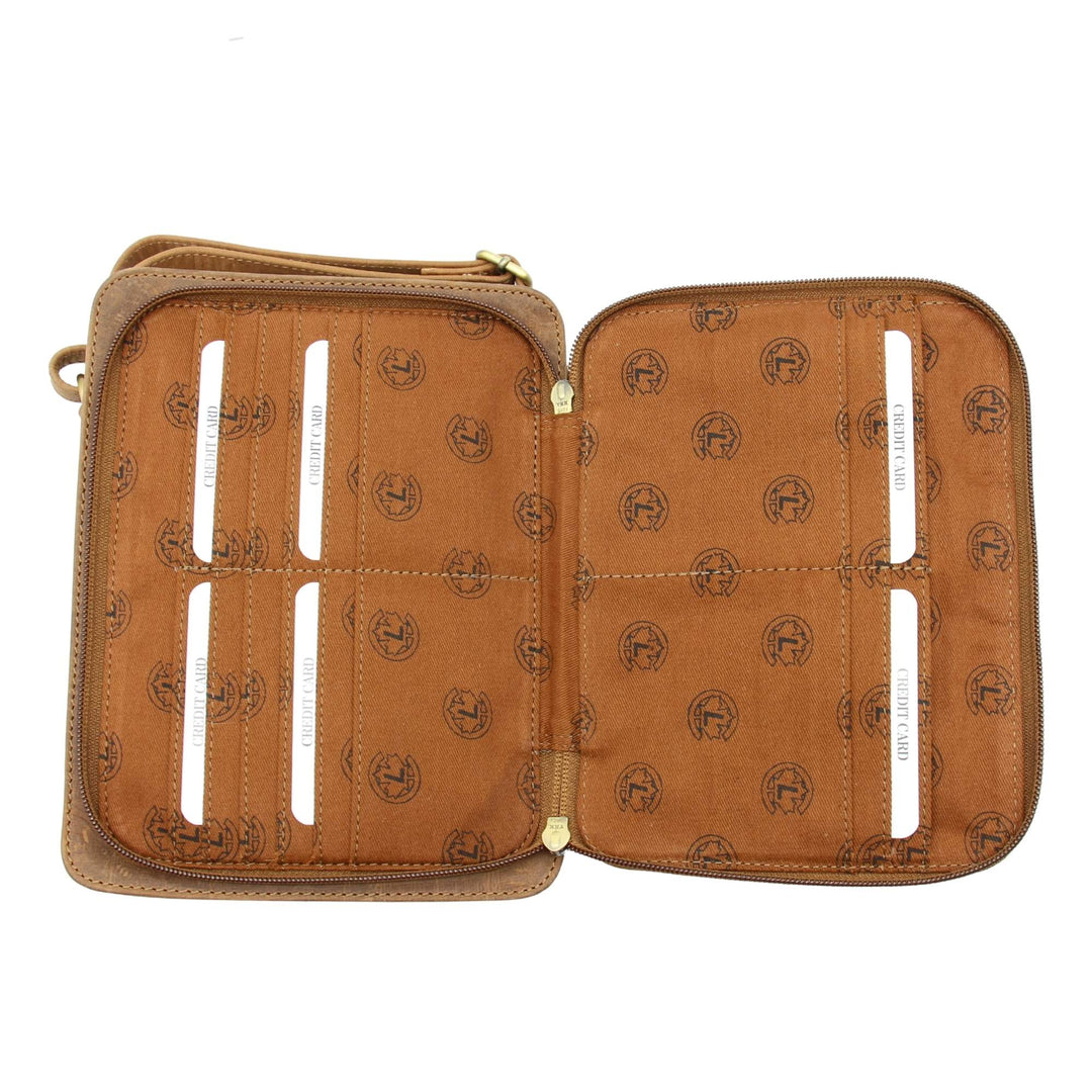 Portefeuille du Sac minimaliste en cuir de buffle avec pochettes par Canadian leather