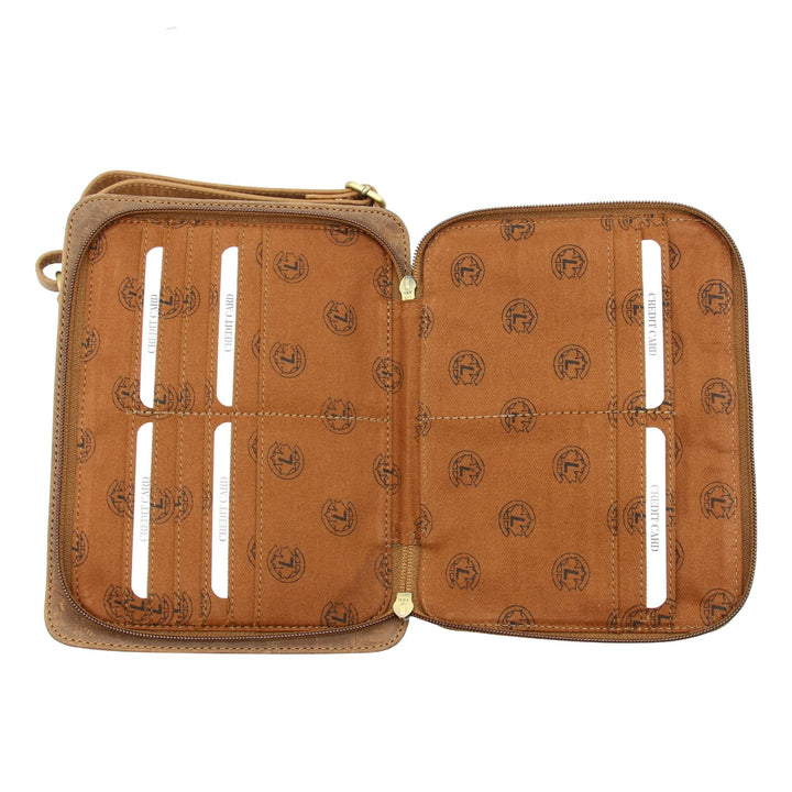 Portefeuille du Sac minimaliste en cuir de buffle avec pochettes par Canadian leather