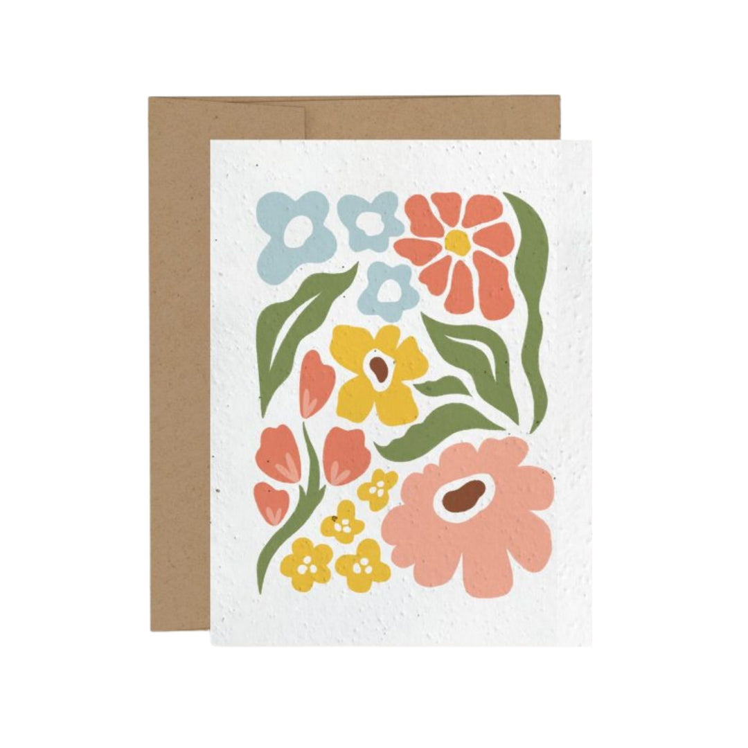 Carte de souhait avec des fleurs par Mimosa Design