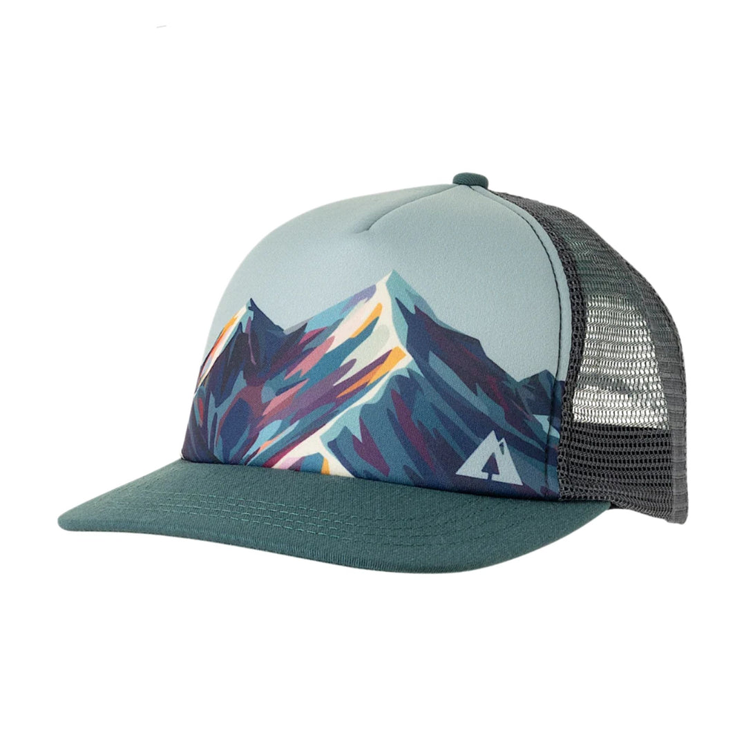 Casquette avec motif de montagnes verte par Ambler