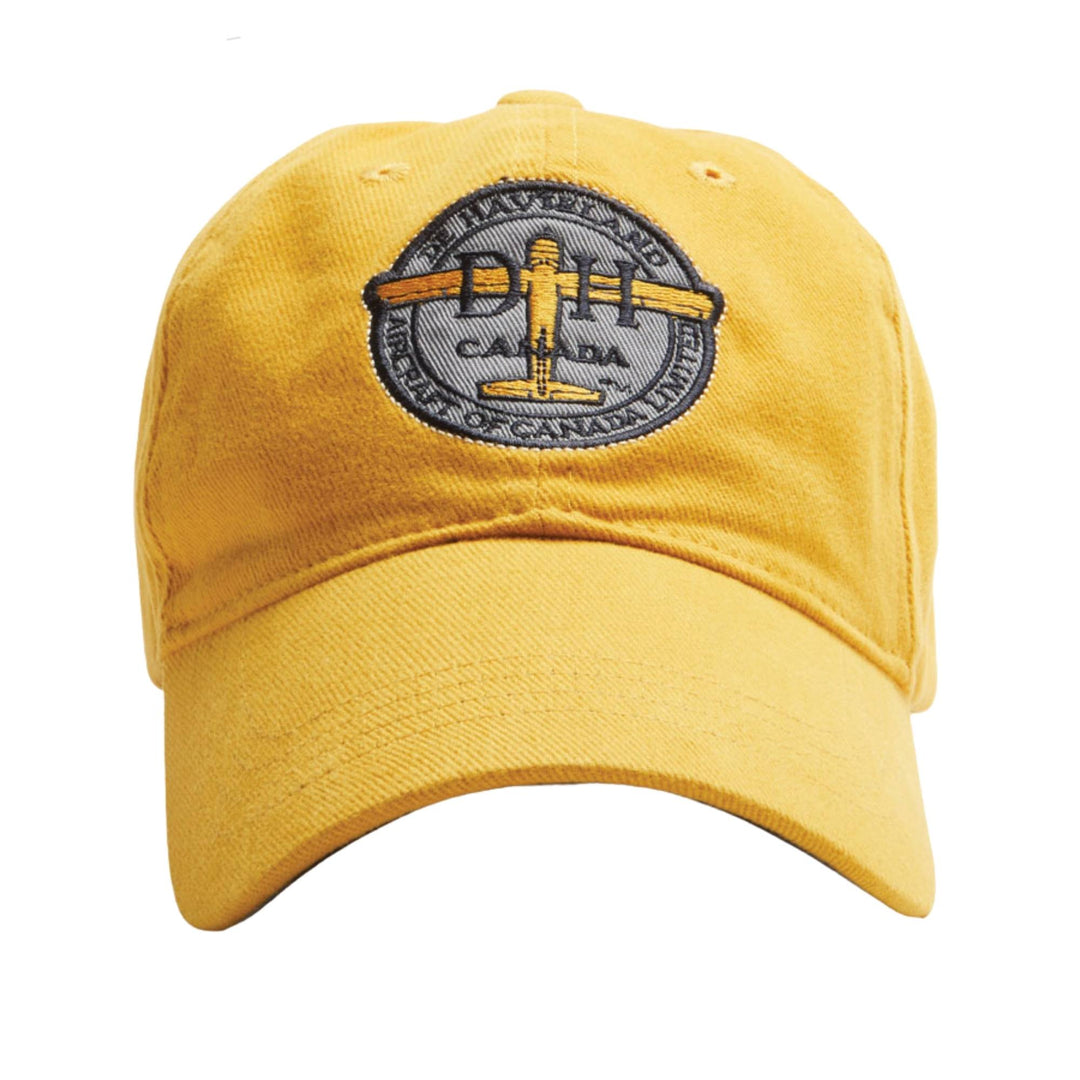 Casquette jaune De Havilland avec logo par Red Canoe