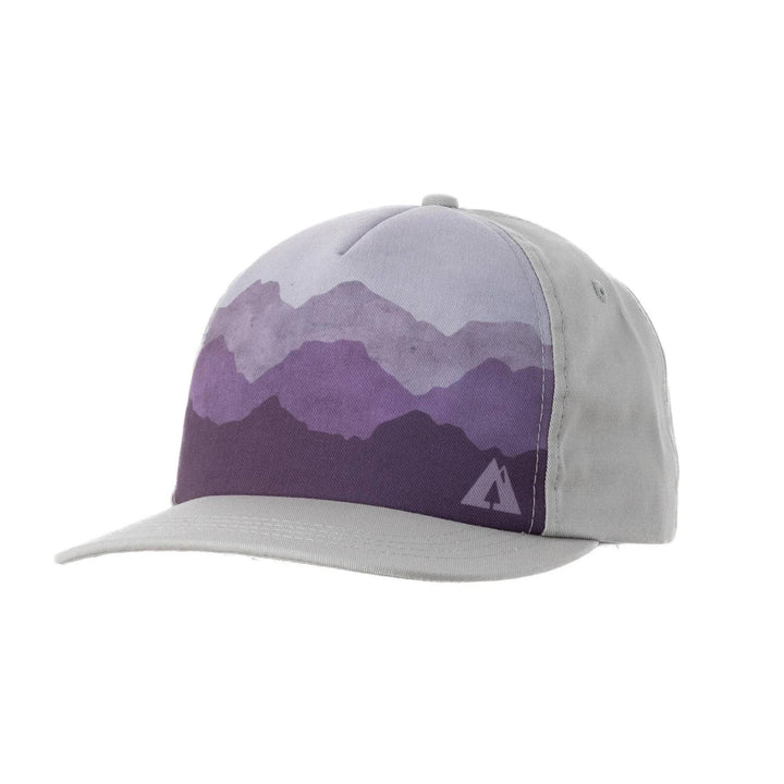 Casquette ambler paysages de montagnes gris et mauve