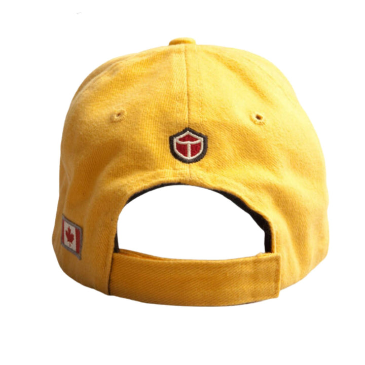 Casquette RCAF jaune avec logo par Red Canoe vue de derrière