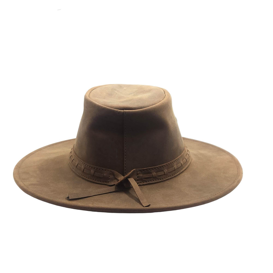 Chapeau gaucho en cuir de buffle - Fait au Canada