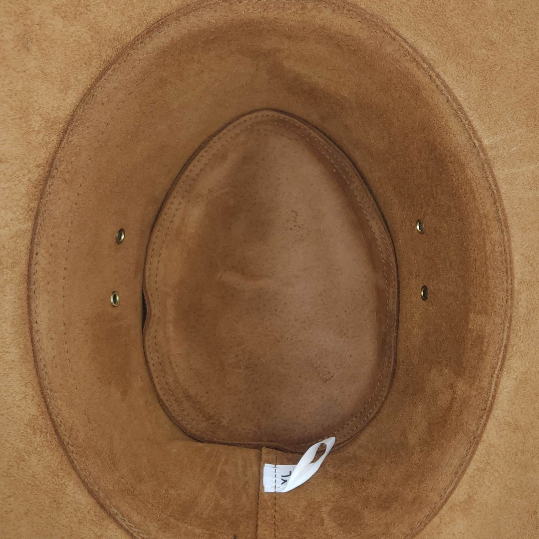 Chapeau gaucho en cuir de buffle - Fait au Canada