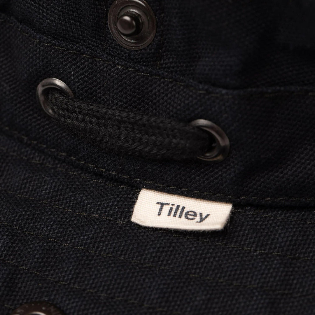 Détails de l'étiquette du Chapeau Tilley noir T3 Wanderer