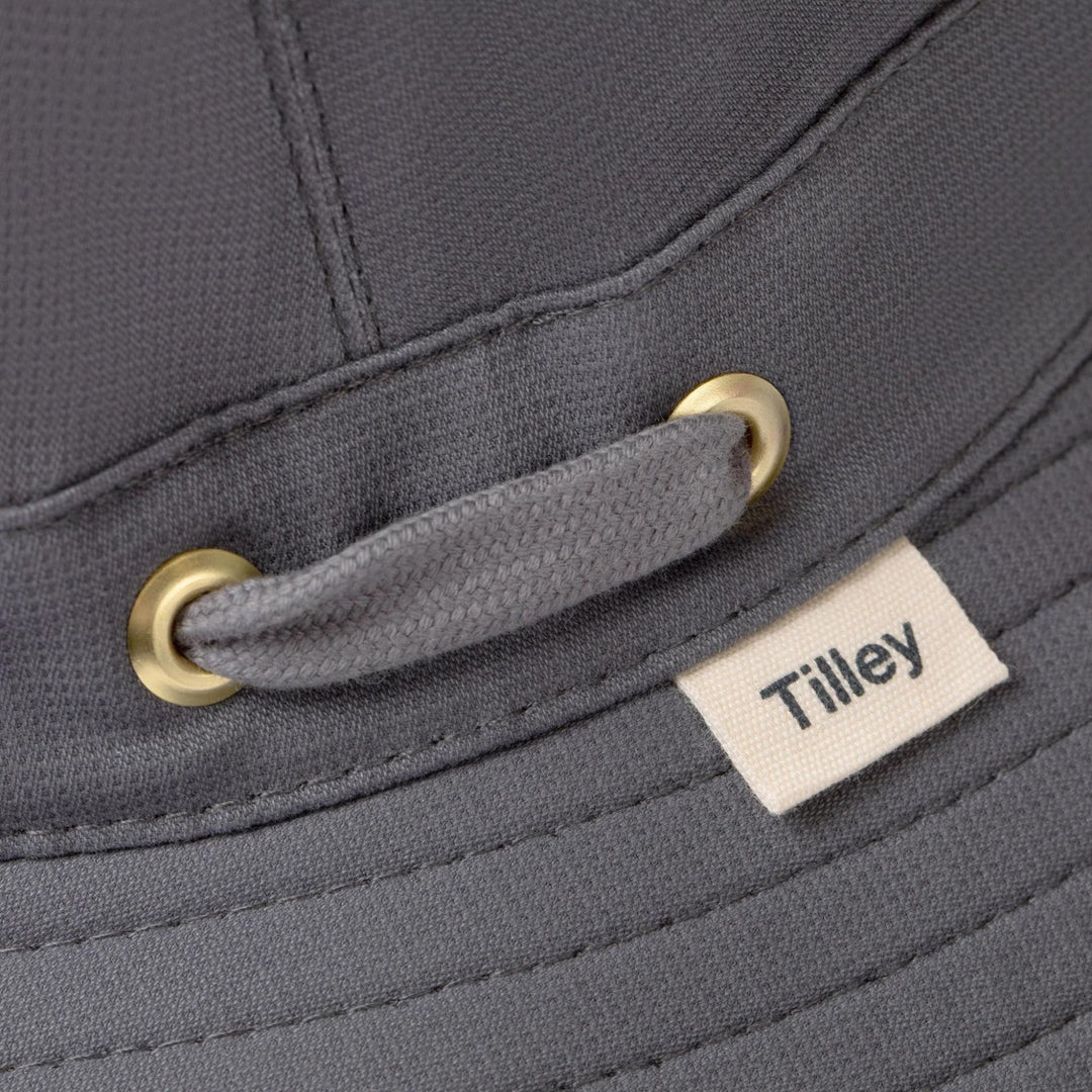 Détails de l'étiquette du Chapeau Tilley Eco-Airflo T5MO gris