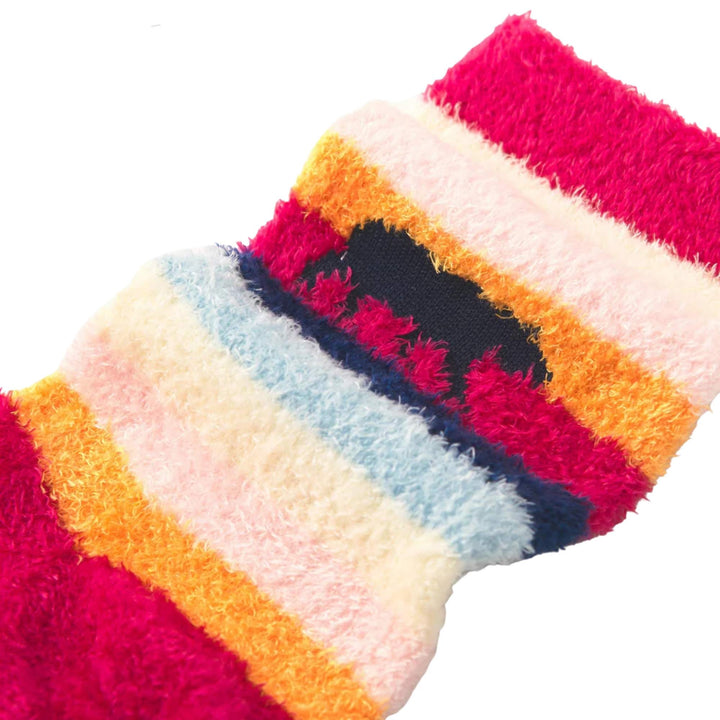 Détails des Chaussettes duveteuses à rayures arc-en-ciel par La petite maison bleue