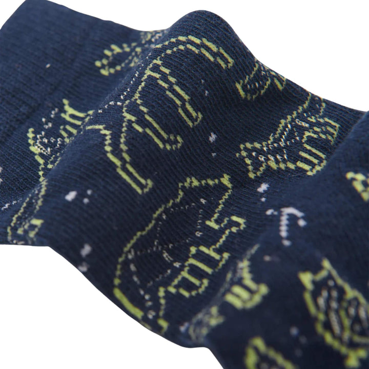 Détails du motif des Chaussettes pour enfant avec des constellations par La petite maison bleue