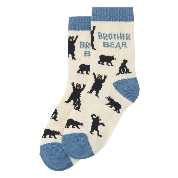 Chaussettes pour enfant avec motif d'ours noir Frère ourson par la petite maison bleue