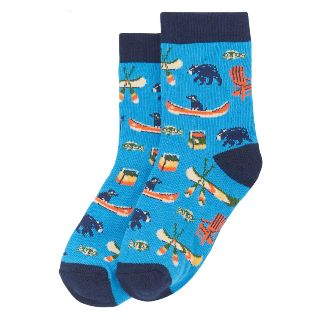 Chaussettes pour enfant Sur le lac version bleu par La petite maison bleue