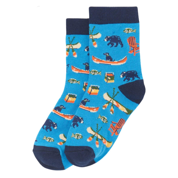 Chaussettes pour enfant Sur le lac version bleu par La petite maison bleue