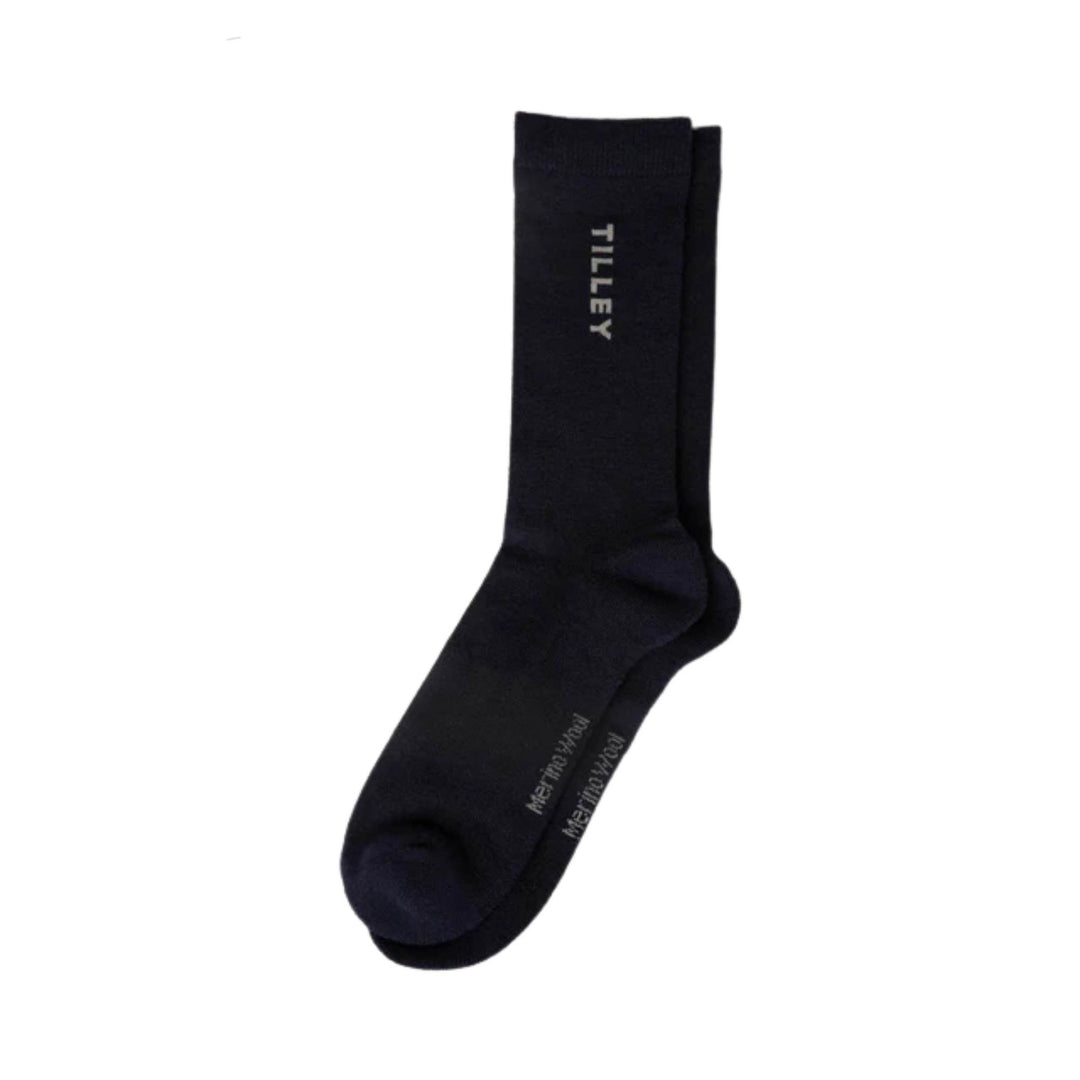 Chaussettes simples bleu marine par Tilley