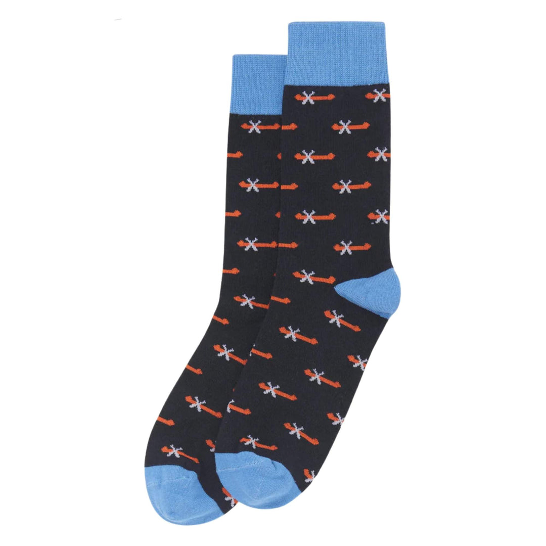 Chaussettes pour homme avec motifs de canoes par La petite maison bleue